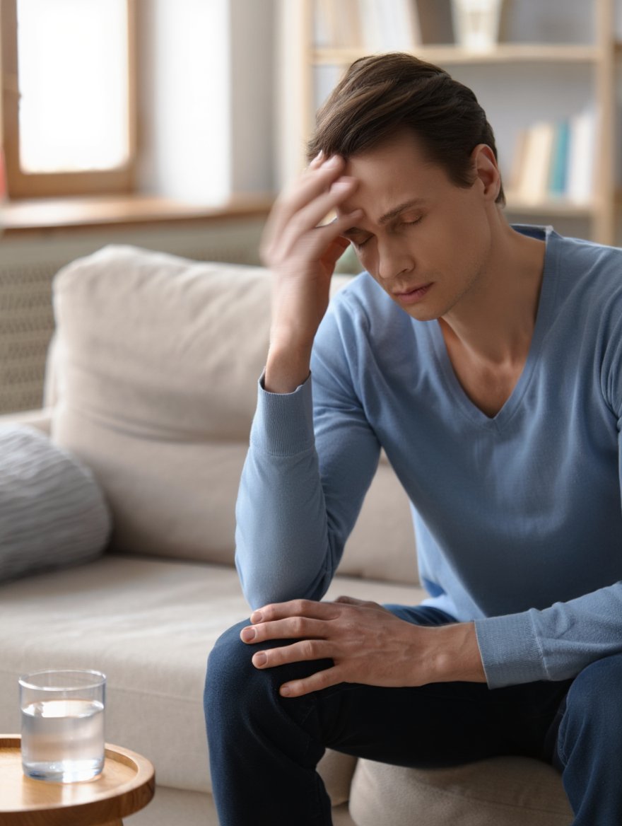 Мужчина с трясущийся рукой